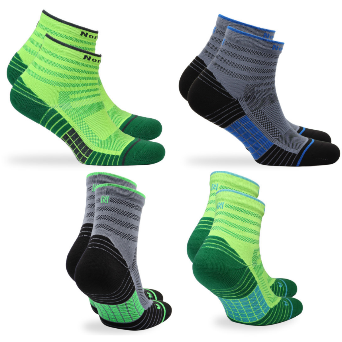 Cushioned Running Socks With Advanced Moisture Control - 4pp - Cheetah