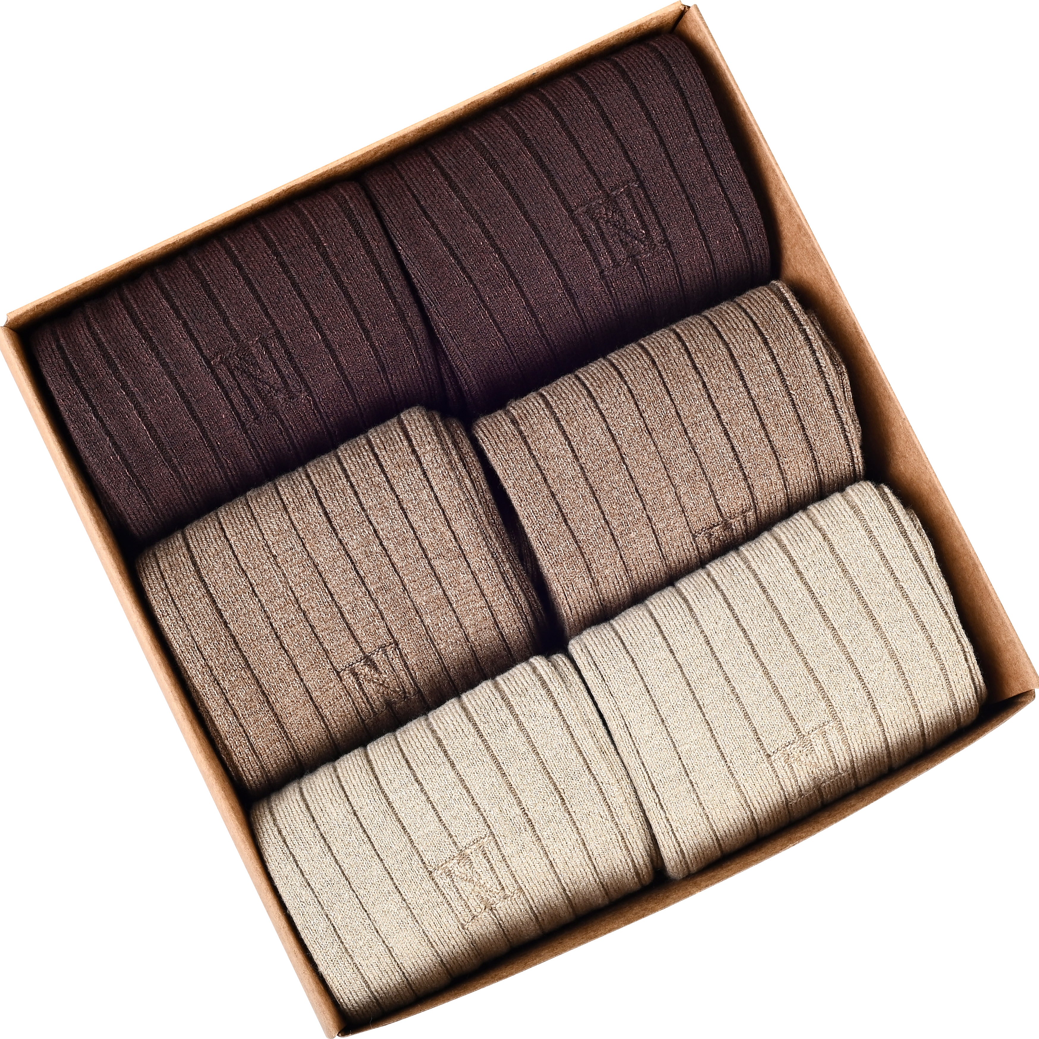 6 Pairs Bamboo and Cotton N-Twist Everyday Socks - Bentley Gift Box
