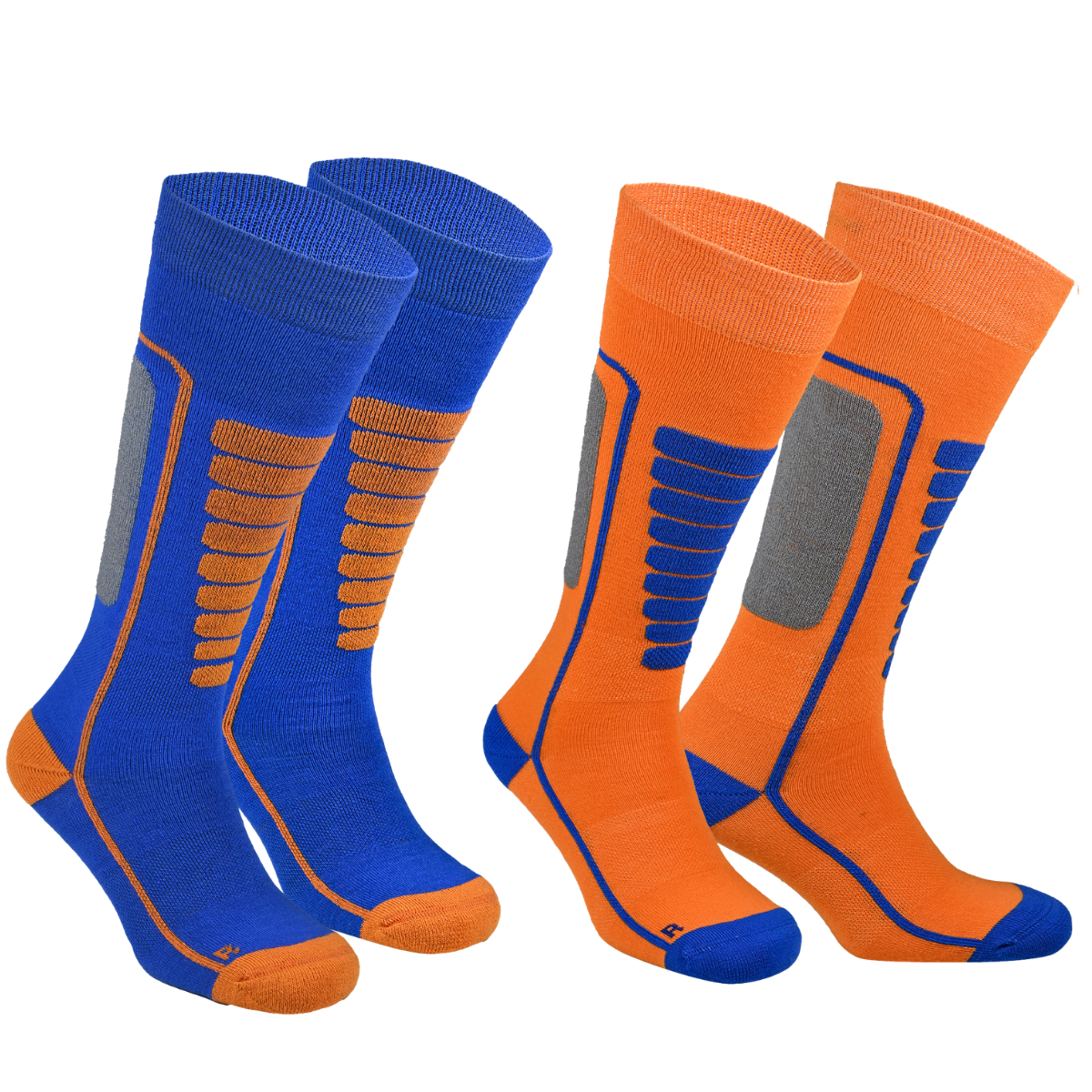 Merino Wool Ski Socks for Kids with Shock Absorption - 2 pairs - Courchevel Kids