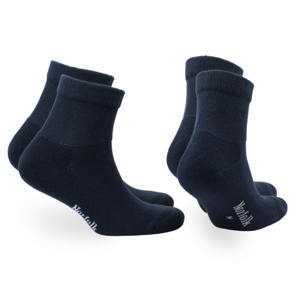 Cushioned Extra Wide Ankle Cotton Socks - 2pp - Lima