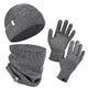 70% Merino Wool Hat, Neck Warmer and Gloves Set - Winterset