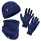70% Merino Wool Hat, Neck Warmer and Gloves Set - Winterset