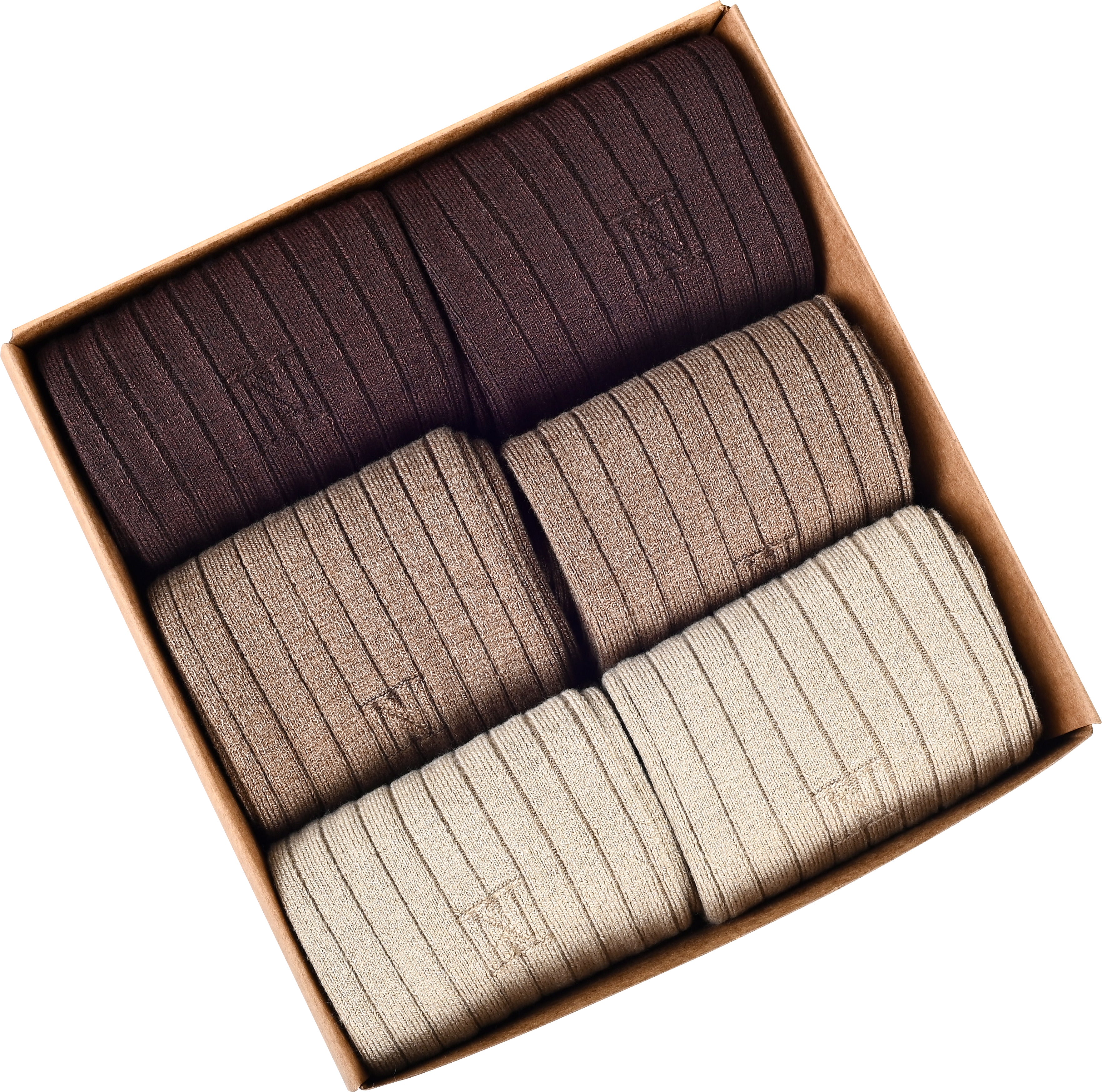 6 Pairs Bamboo and Cotton N-Twist Everyday Socks - Bentley Gift Box