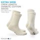 2 Pair Pack Cushioned Extra Wide Cotton Socks with Stretch+ Technology - Rio 2pp