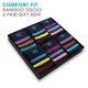 Tenderhold 6 Pair Gift Box Comfort fit Bamboo Socks - Burnham Stripe Box