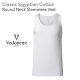 Men's Classic Egyptian Cotton Round Neck Sleeveless Vest by VEDONEIRE