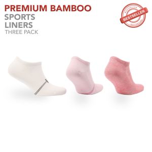 Premium Bamboo Sport Liner Socks - Panda 3pp