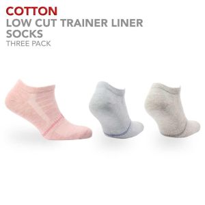 Cotton Low Cut Trainer Liners 3 Pair Pack - Minnie