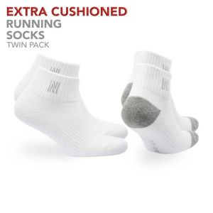 Extra Cushioned Running / Sports Socks 2 Pair Pack - Montreal
