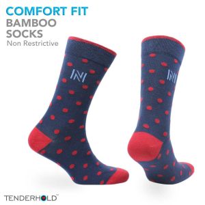 Tenderhold Comfort fit Bamboo Socks - Colby Spots
